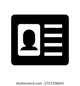 ID card icon representing personal identification employee access and security