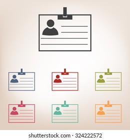 id card icon set