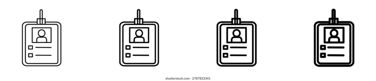 Id Card Icon Set Different Style Collection