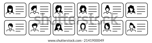 ID Card icon set, driver\'s license\
Identification card symbol, Identity  vector illustration on \
Driver license business\
concept.