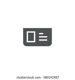 id card icon. sign design