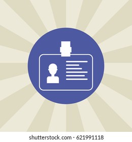 id card icon. sign design. background