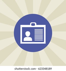 id card icon. sign design. background