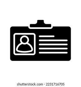 ID Card icon. sign for mobile concept and web design. vector illustration