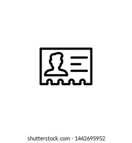 id card icon sign signifier vector