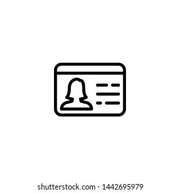 id card icon sign signifier vector