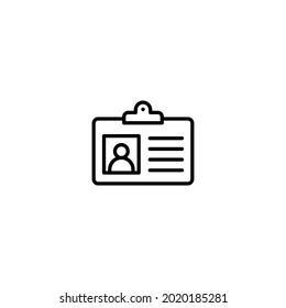 Id card icon, Id card sign vector for web site Computer and mobile app