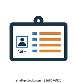 ID card icon. Simple editable vector illustration.