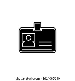 Id card icon. Simple glyph, flat vector of global logistics icons for ui and ux, website or mobile application