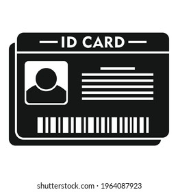 Id card icon. Simple illustration of Id card vector icon for web design isolated on white background