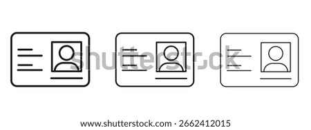ID card icon simple line design - Simple Vector Illustration