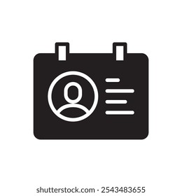 ID Card icon. Simple vector sign.