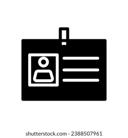 id card icon solid style vector