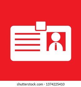 ID card icon, stock vector illustration, EPS10.