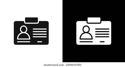 Id card icon Symbol mark in filled style