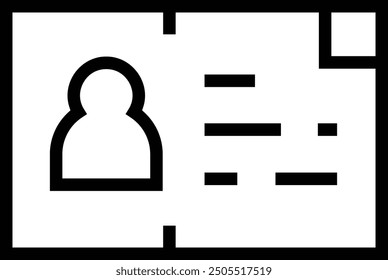 id card icon. Thin linear style design isolated on white background