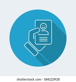 ID card icon - Thin series