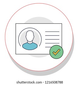 id card icon trendy icon on white background for web graphic