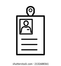 Icono de tarjeta de identificación en la ilustración de diseño vectorial de moda