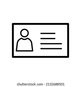 ID-Kartensymbol in trendiger Vektordesign-Illustration