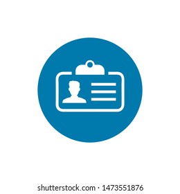 ID Card Icon - User With Identity Profile Vector illustration