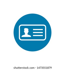 ID Card Icon - User With Identity Profile Vector illustration