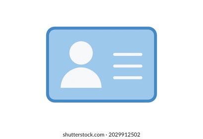 ID Card Icon. User With Identity Profile Vector illustration