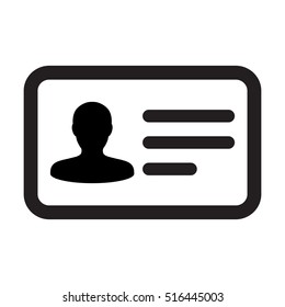 ID Card Icon - User With Identity Profile Vector illustration