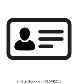 ID Card Icon - User With Identity Profile Vector illustration
