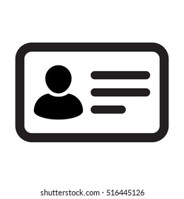 ID Card Icon - User With Identity Profile Vector Illustration