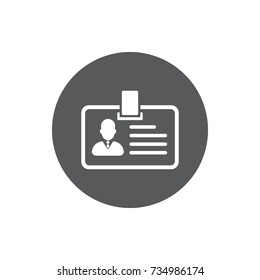 ID Card Icon. User with identity profile vector illustration on white background. 