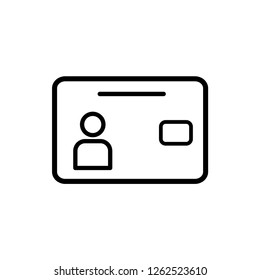 id card icon vector