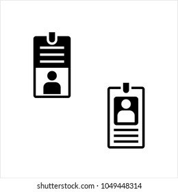 Id Card Icon Vector Art Illustration