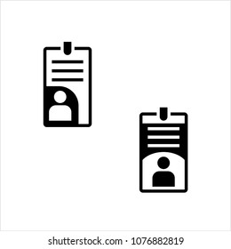 Id Card Icon Vector Art Illustration