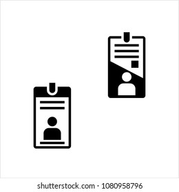 Id Card Icon Vector Art Illustration