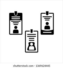 Id Card Icon Vector Art Illustration