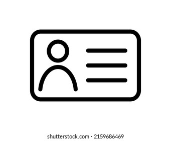 id card icon vector, can be used for web and mobile design. simple icon
