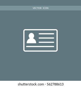 id card icon vector, can be used for web and mobile design.