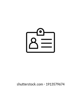 Vector de icono de tarjeta de identificación para computadora, web y aplicación móvil 