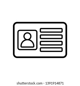 id card icon vector design template