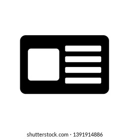 id card icon vector design template