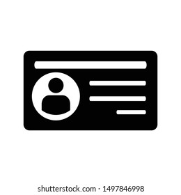 ID Card Icon Vector Design Symbol Illustration