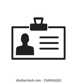 ID card icon vector design template.