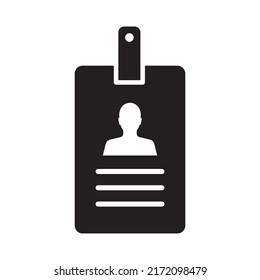 Plantilla de diseño vectorial de icono de tarjeta de identificación.