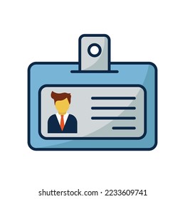 id card icon vector design template in white background
