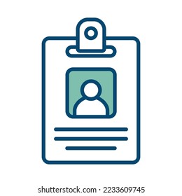 id card icon vector design template in white background