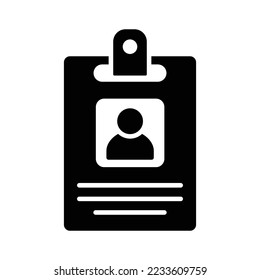 id card icon vector design template in white background