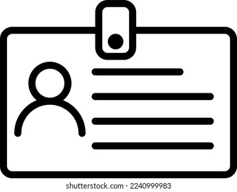 Id Card Icon Vector Design Template. Trendy Style With Editable Stroke on white background..eps

