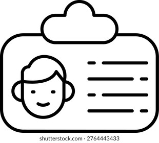 ID Card Icon Vector Element line icon design vector icons