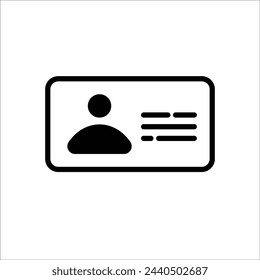 Icono de tarjeta de identificación .Vector EPS 10